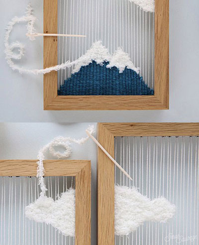 Trang trí phòng với kiểu tranh đan len đẹp- lạ